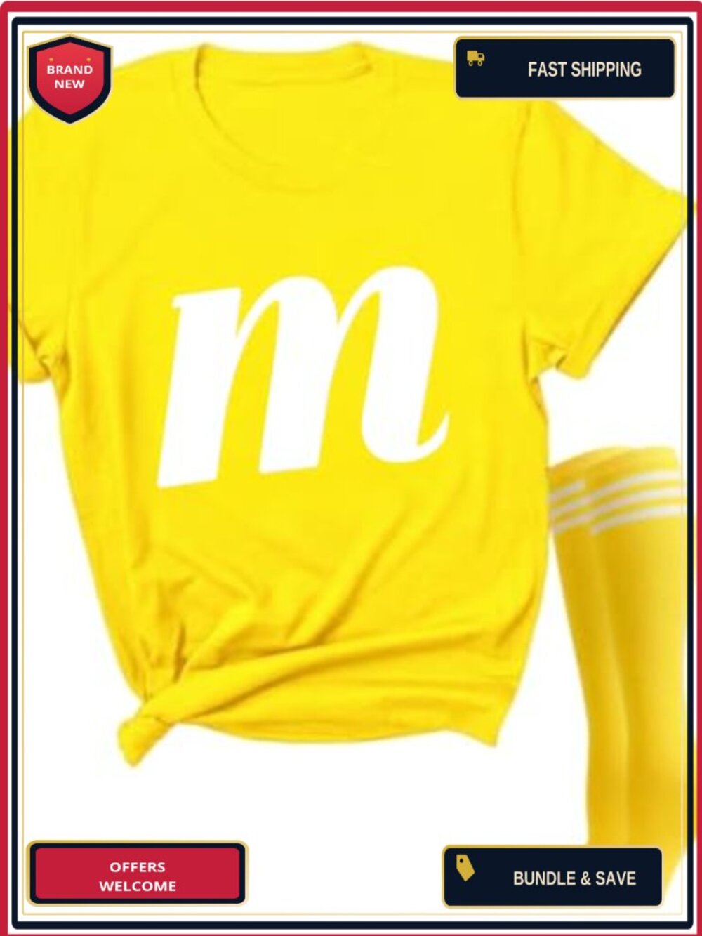 Womens Halloween Initial Team T-Shirt Short Sleeve Crew Neck Loose Fit